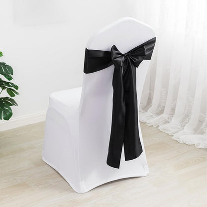 ADVcer 6 inch Black Satin Ribbon, 22 yard Long Solid Fabric Ribbon Roll for Halloween Wedding Birthday Party Decoration, Gift Wrapping, Handmade Bow Making, Chair Sash, Craft, Indoor Outdoor Embellish