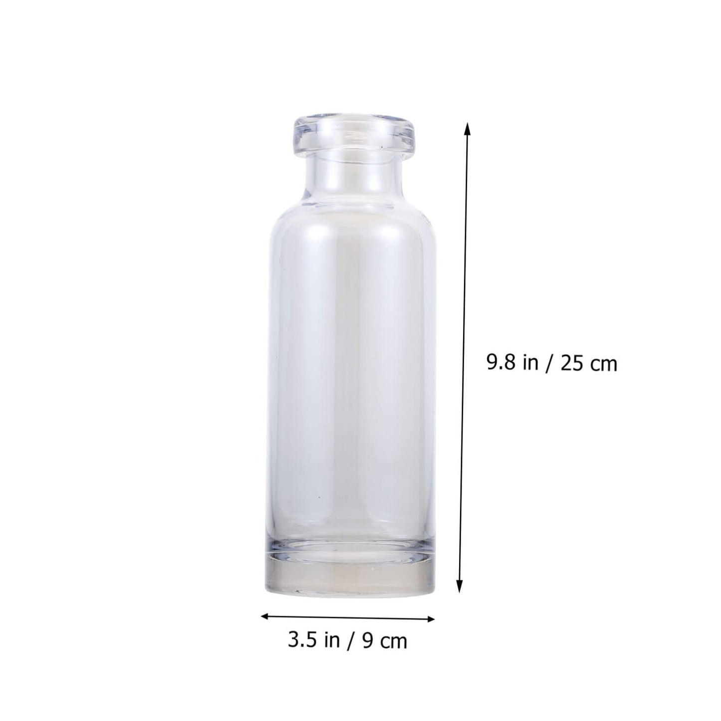 Ipetboom Glass Hydroponics Vase for Desktop Plant Propagation Transparent Small Mouthed Terrarium Planter Decorative Vase for Home and Event Display