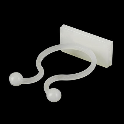uxcell 100Pcs Plant Climbing Wall Fixture Clips, Plant Fixer Self-Adhesive Hooks Wire Fixing Supporting for Indoor Outdoor Decoration and Cable Wire Fixing (White, 16.2mm/0.64")