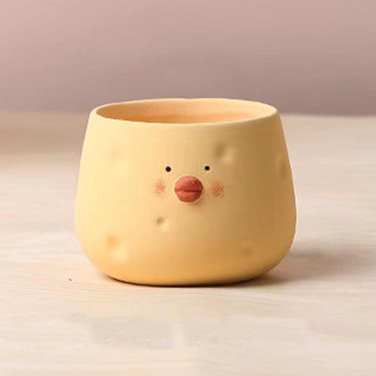 TOPINCN Yellow Chicken Planter Ceramic Cute Flower Pot Cartoon Chick Planter Pot for Indoor Outdoor Home Garden Decoration (Bowl Shape)