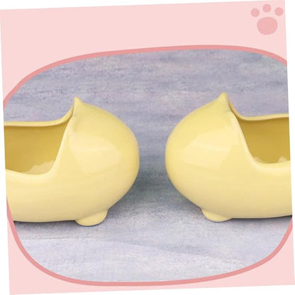 HANABASS Pet Supplies Ceramic Bathtub for Hamster Chinchilla Ferret Dust Bath Shelter