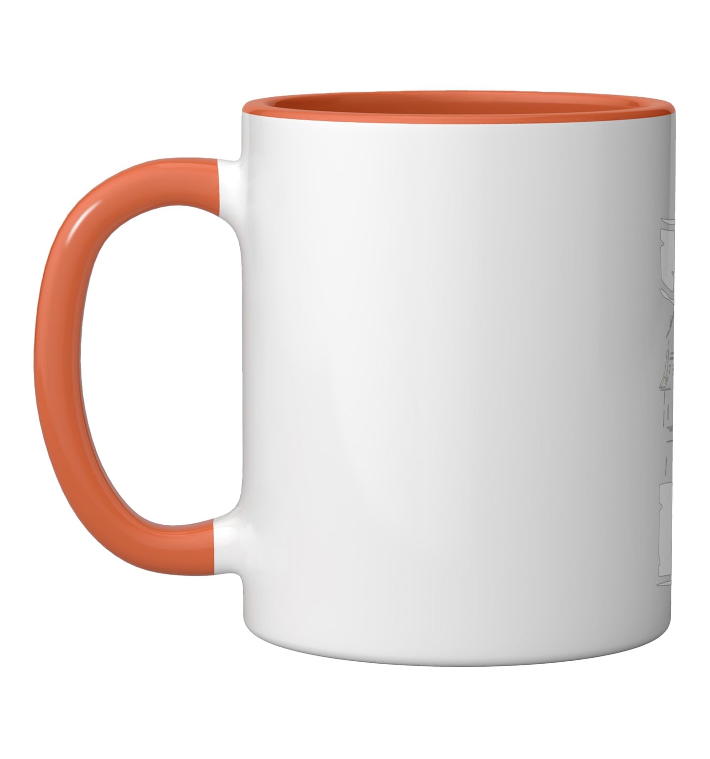 Groovy Hey Boo Cute Ghost Funny Halloween Girls Women Kids Ceramic Mug, Orange/White