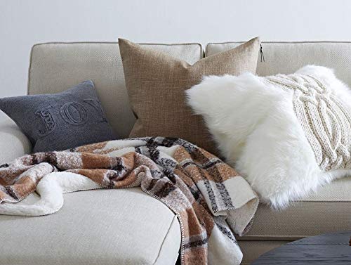 20x20 Decorative Throw Pillow Inserts-Down Feather Pillow Inserts-Square-Cotton Fabric-Set of 2-White.