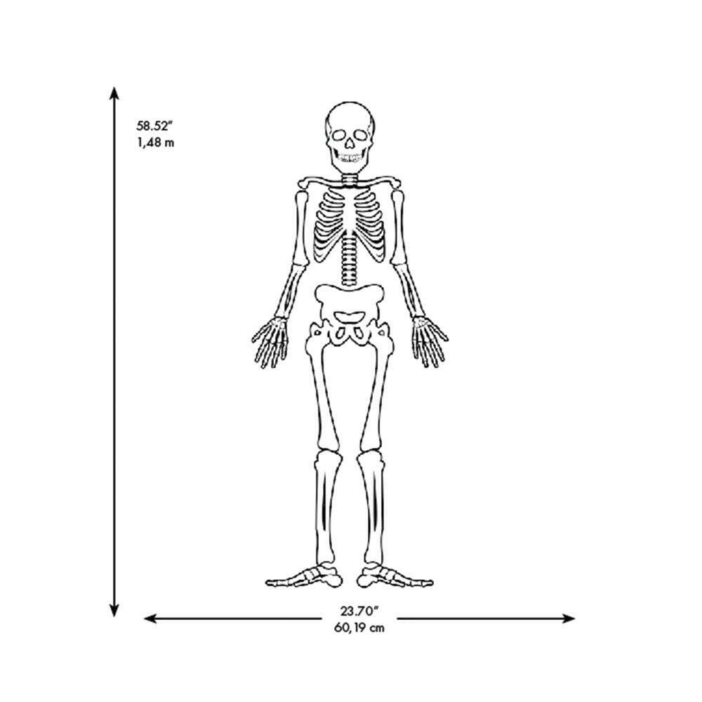 RoomMates RMK4689GM Halloween Skeleton Glow In The Dark Giant Peel and Stick Wall Decals
