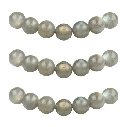 MJDCB Natural Round Stone Beads 4mm Labradorite Loose Gemstone Beads for Jewelry Making Bracelet Necklace 85pcs