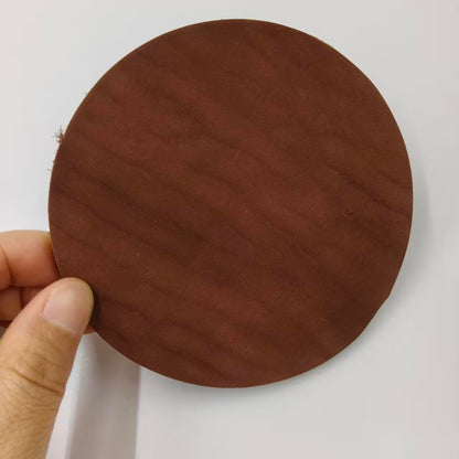 YiJiaXiang 120mm diameterRound Sliced Genuine Leather, 3-5mm Thick Natural Leather, Suitable for Stamping pad Leather Cutting Pieces, Coaster Making Process (Coffee Color 20 Pieces)