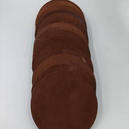 YiJiaXiang 120mm diameterRound Sliced Genuine Leather, 3-5mm Thick Natural Leather, Suitable for Stamping pad Leather Cutting Pieces, Coaster Making Process (Coffee Color 20 Pieces)