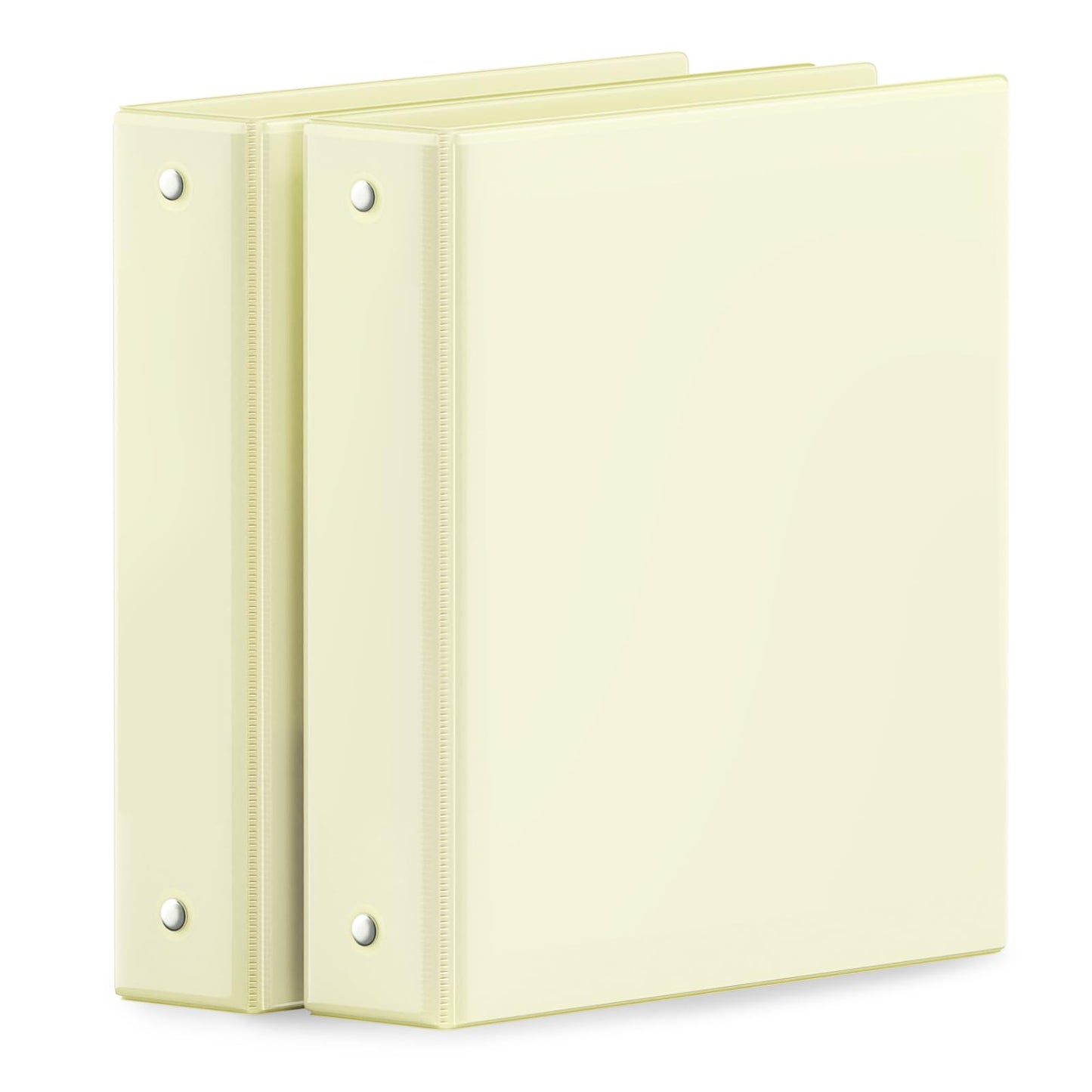 SUNEE 3 Ring Binder 1 Inch 2 Pack, Clear View Binder Three Ring PVC-Free (Fit 8.5x11 Inches) for School or Office Supplies, Yellow