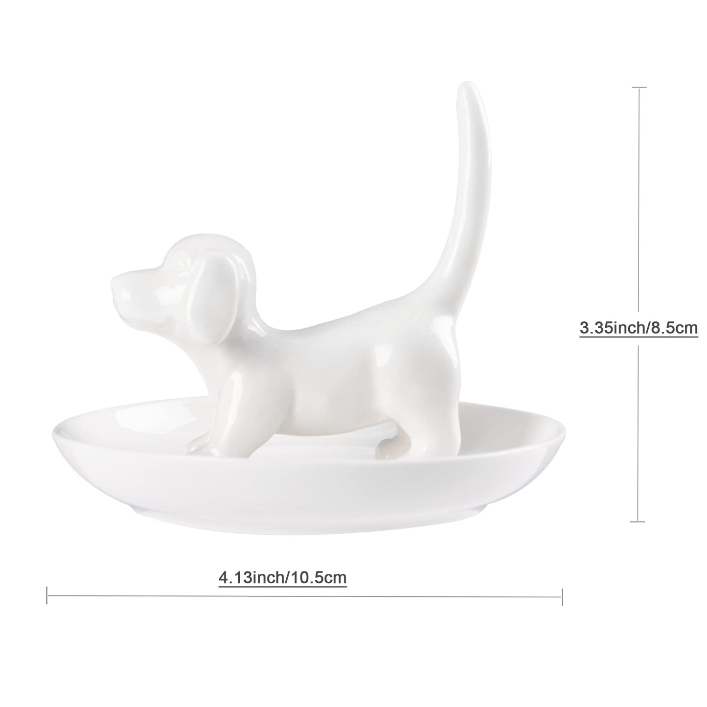 Spegiffu Dog Mom Gifts for Women - Dog Ring Holder Jewelry Dish Tray, Ring Stand for Ring Organizer, Funny Dog Themed Gifts for Dog Lovers, Dog Mom, Birthday Valentine's Xmas Gifts for Women