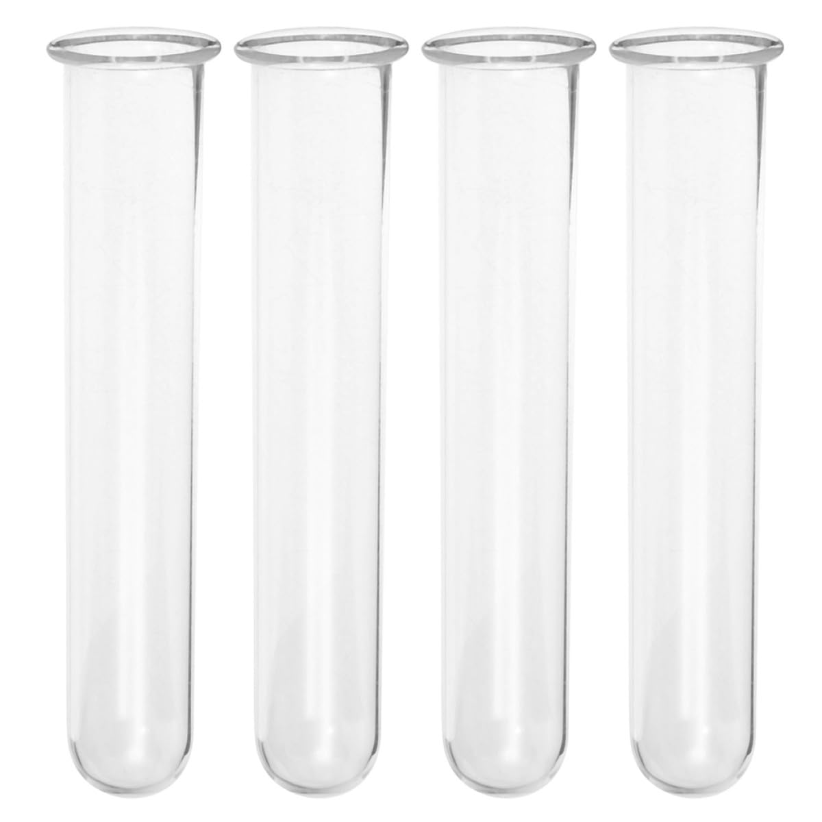 Balacoo 4pcs Hydroponic Glass Test Tube Vases 2.5x3x18cm Glass Planter Tubes for Desktop Plant Propagation and Indoor Terrarium Decoration