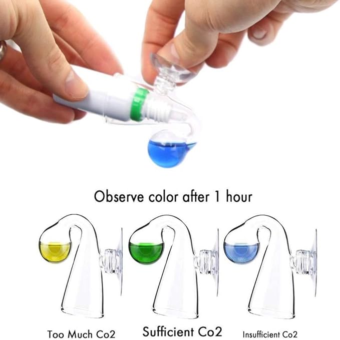 FZONE Aquatic CO2 Glass Drop Checker PH Momitor for Aquarium Plant Fish Tank Test CO2 Kit