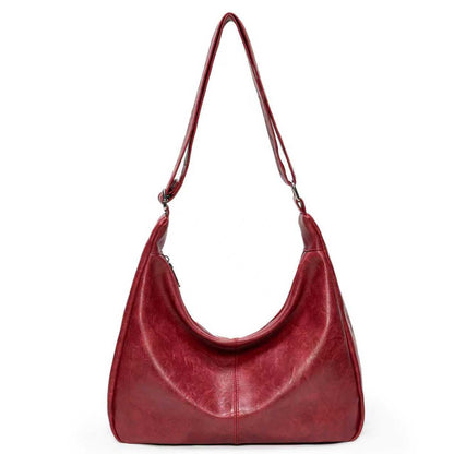 celestina Soft Vegan Leather Hobo Bag for Women, Slouchy Shoulder Handbag Tote Purse, Burgundy