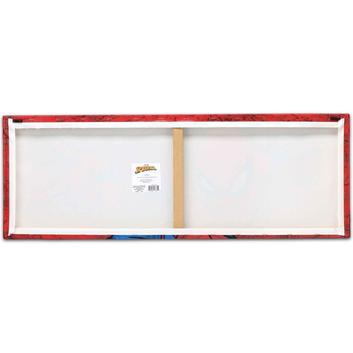 Open Road Brands Marvel Spider-Man Web Gallery Wrapped Canvas Wall Decor - Large Horizontal Spider-Man Wall Art for Man Cave or Movie Room