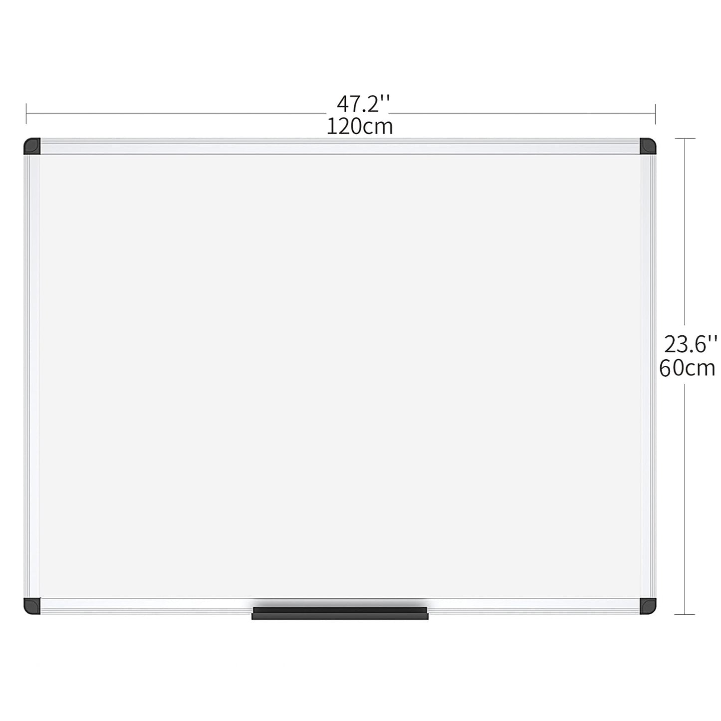 VIZ-PRO Magnetic Whiteboard/Dry Erase Board, 48 X 24 Inches, Includes 1 Eraser & 2 Markers & 4 Magnets