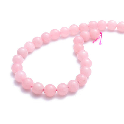 BEADIA Natural Rose Quartz Crystal Stone Round Loose Semi Gemstone Beads for Jewelry Making 12MM 32PCS