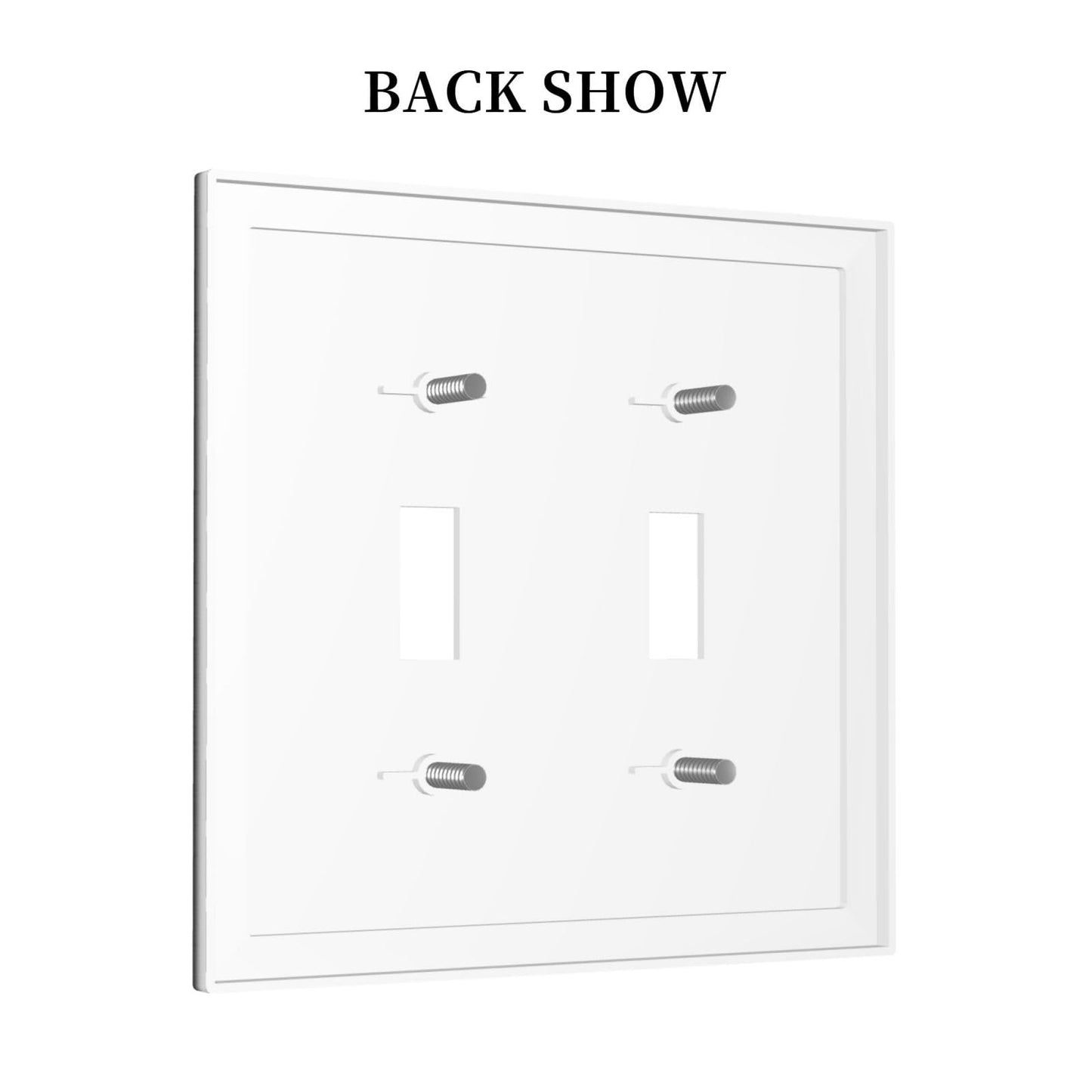 Family Funny Bathroom Rule Decorative Double Toggle Outlet Switch Wall Plate Home Western Bath Tub Toilet Washroom Inspirational Quote 2-Gang Light Switch Cover Electrical Receptacle Face Plate Cover