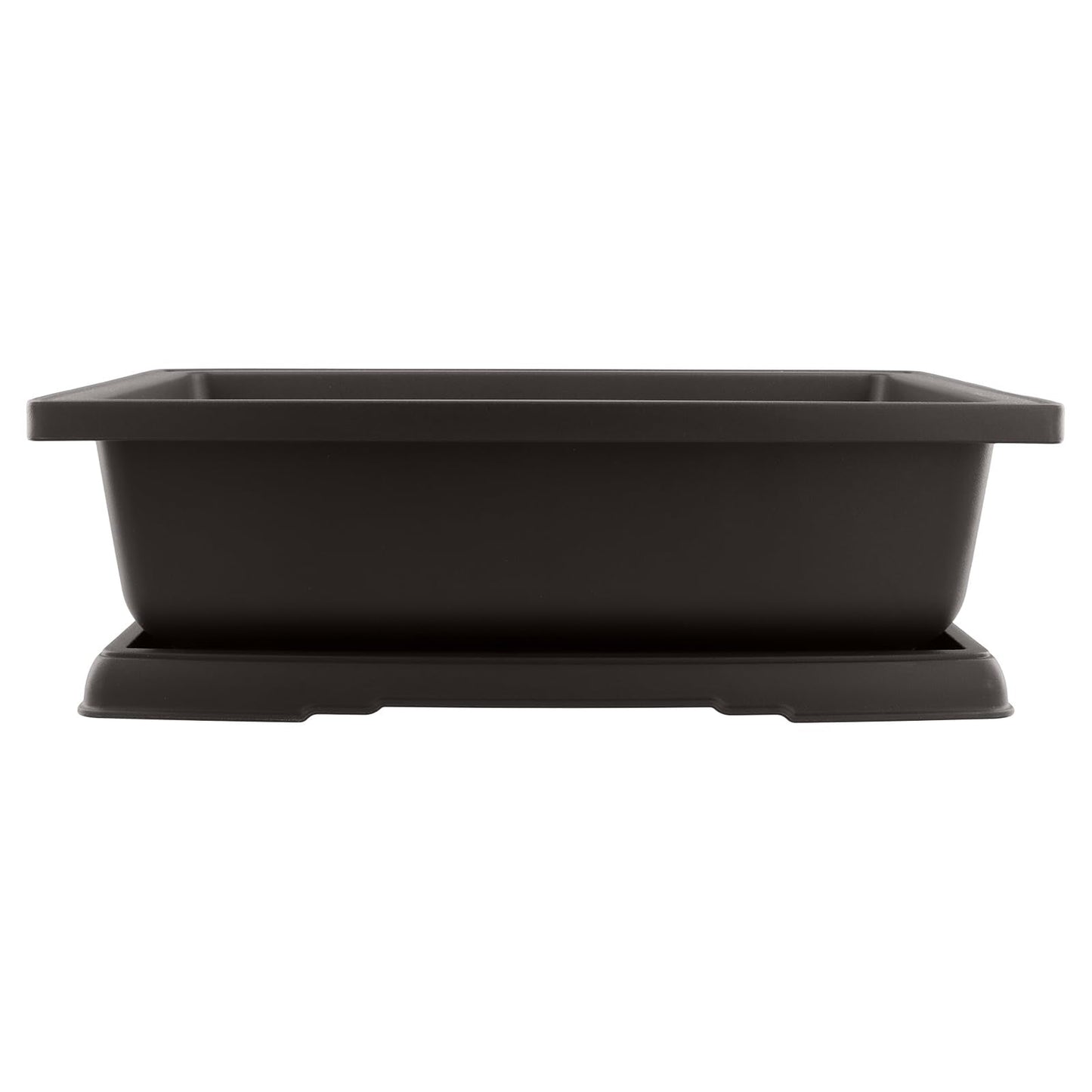 TAICHEUT 3 PCS 14 Inches Plastic Bonsai Training Pots, Rectangular Bonsai Tree Pots with Trays, Large Plastic Bonsai Container for Indoor, Outdoor