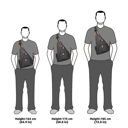 KL928 Canvas Sling Bag - Small Crossbody Backpack Shoulder Casual Daypack Rucksack for Men Women(Small Version, Black)