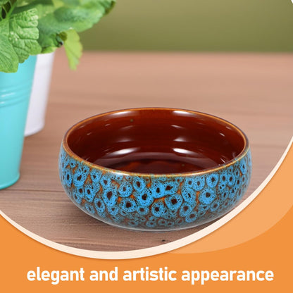 Gogogmee Ceramic Lotus Bowl Planter No Drainage Hydroponic Water Lily Pot for Indoor Aquatic Plants Succulents and Decorative Home Garden