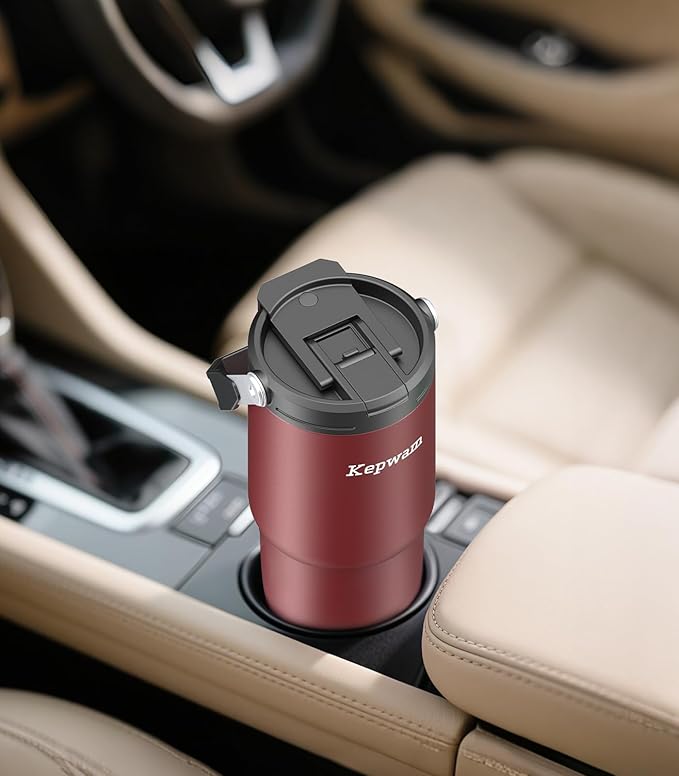 Kepwam Self-Heating Travel Mug 20oz, Temperature-Controlled Coffee Warmer Mug, Smart Travel Mugs Keep Coffee Drinks Hot, Heated Cup Great for Driver Outdoor Fits Car Cup Holders