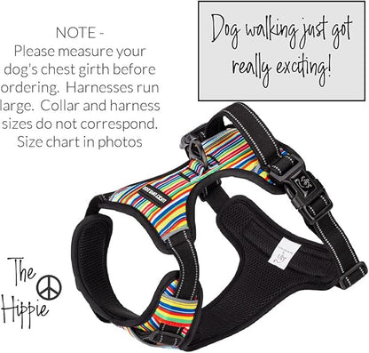 Lucky Love Dog Harness, Easy to Walk, No Pull Dog Harness, Adjustable Custom Fit (Hippie, Extra Small)