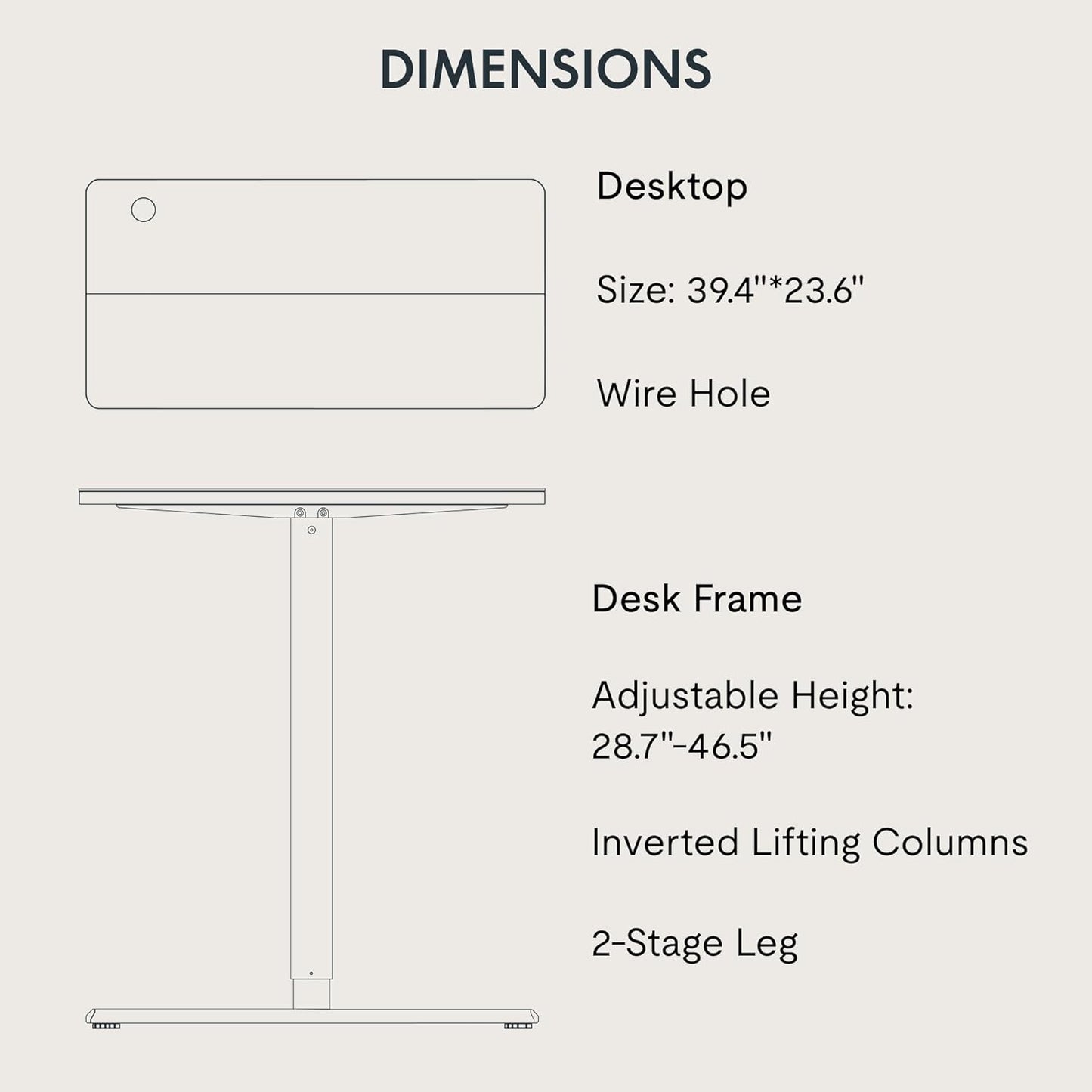 Adjustable Stand Up Desk Standing Desk, 40x24 Inches Home Office Desks with Memory Preset Computer Workstation, Splice Black Top + Black Frame
