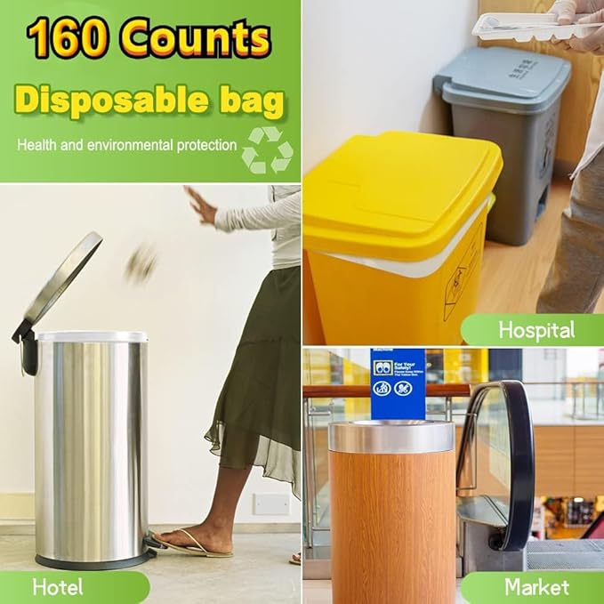 SWIHELP Tall Kitchen Trash Bags 13 Gallon Garbage Bags 50 Liters Plastic Trash
