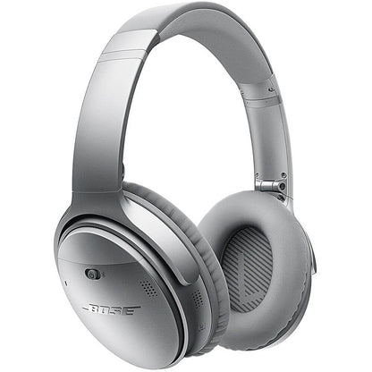 Bose QuietComfort 35 II Noise Cancelling Bluetooth Headphones— Wireless, Over Ear Headphones with Built in Microphone and Alexa Voice Control, Silver