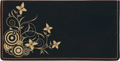 CAROUSELCHECKS Creeping from the Corner Laser Engraved Leatherette Checkbook Cover