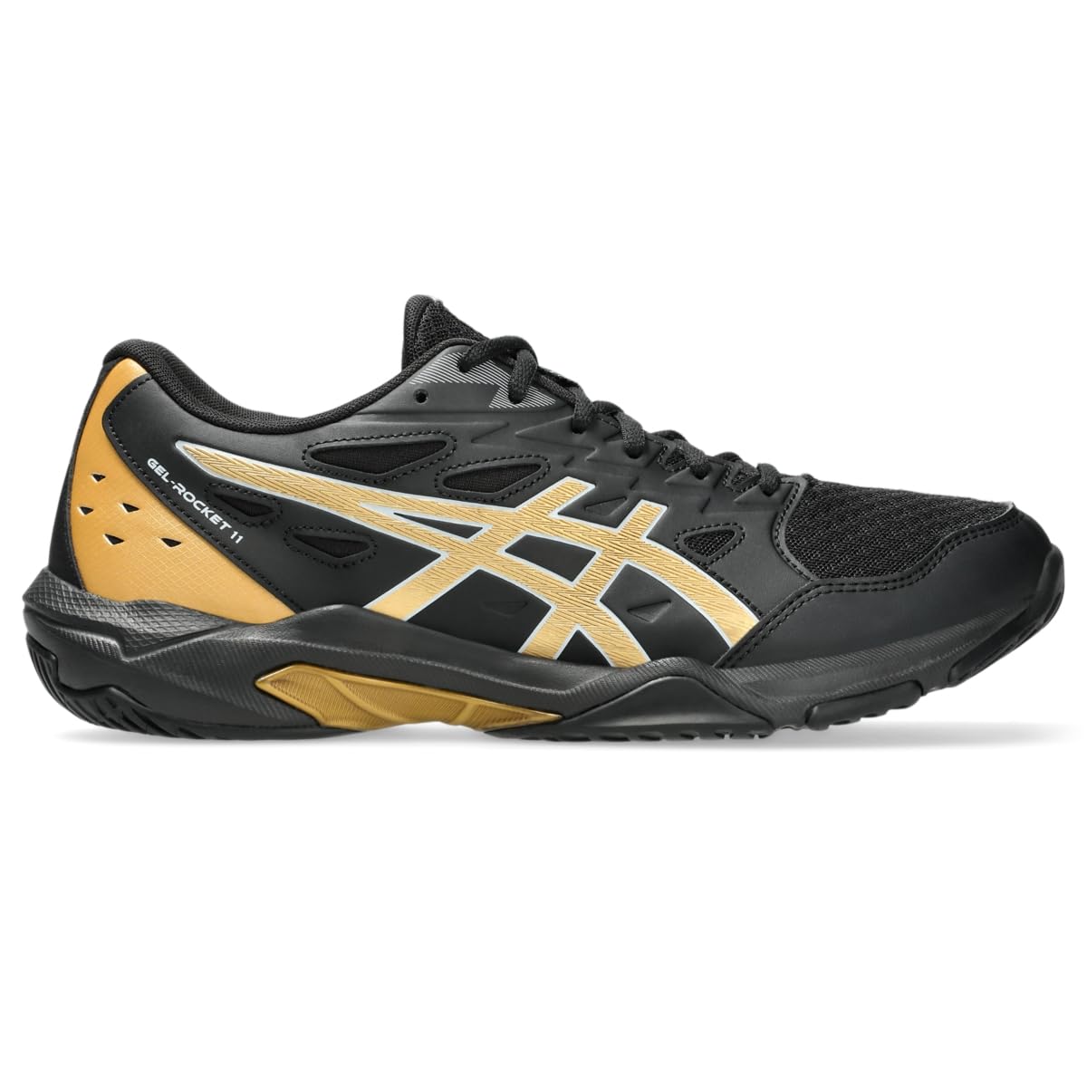 ASICS Men's Gel-Rocket 11 Volleyball Shoes, 9.5, Black/Piedmont Grey