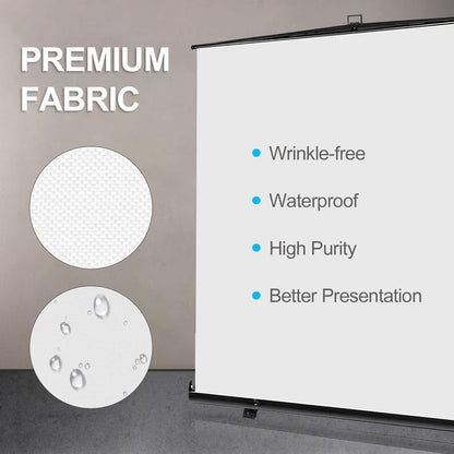 EMART 77x92in Collapsible Chromakey Panel White Screen for Photo Backdrop Video Studio,Portable Pull Up,Solid Aluminium Base Wrinkle-Resistant Fabric,Auto-Locking Air Cushion Frame