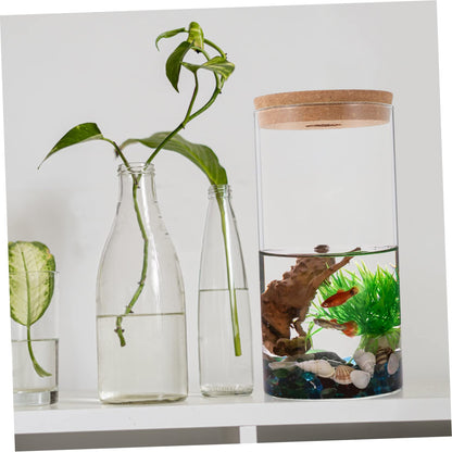 YARNOW High Borosilicate Glass Terrarium Air Plant Holder DIY Micro Landscape Bottle Home Decor Moss Plant Container