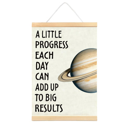 CVDGUFY Motivational Wall Art – Inspirational Wooden Scroll for Office, Classroom, and Home Decor – 30x40cm Hand-Painted Poster with UV Printing