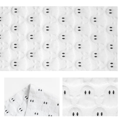 Artoid Mode Ghost Soft Plush Faux Fur Jacquard Halloween Table Runner, Holiday Kitchen Dining Table Decoration for Home Party Decor 13x90 Inch