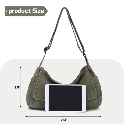 Freie Liebe Canvas Messenger Bag for Women and Men Casual Satchel Crossbody Shoulder Sling Bags