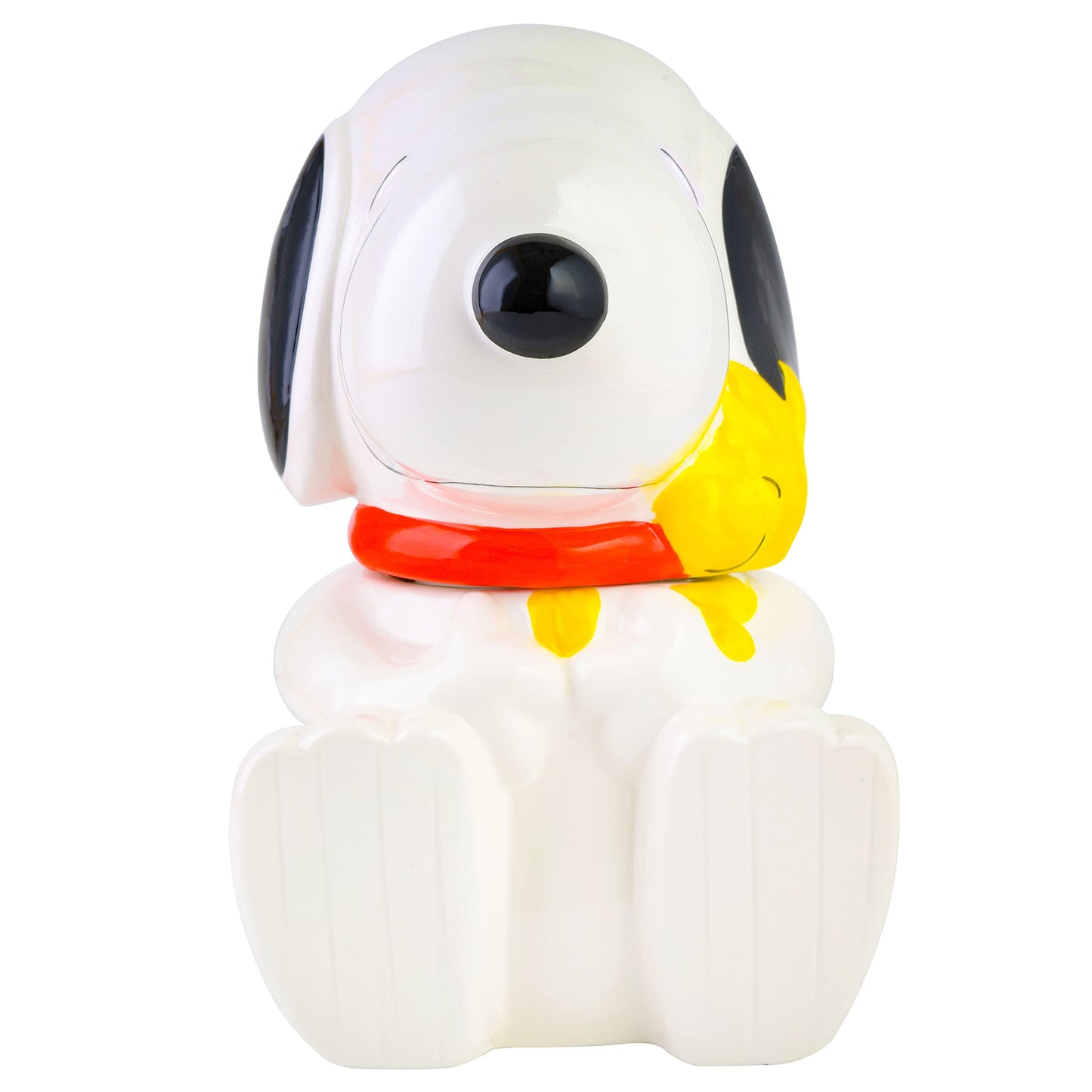 Peanuts Classic Snoopy Cookie Jar, 10.7-Inch Ceramic Kitchen Storage Container, Cartoon Collectible Treat Jar for Cookies and Snacks