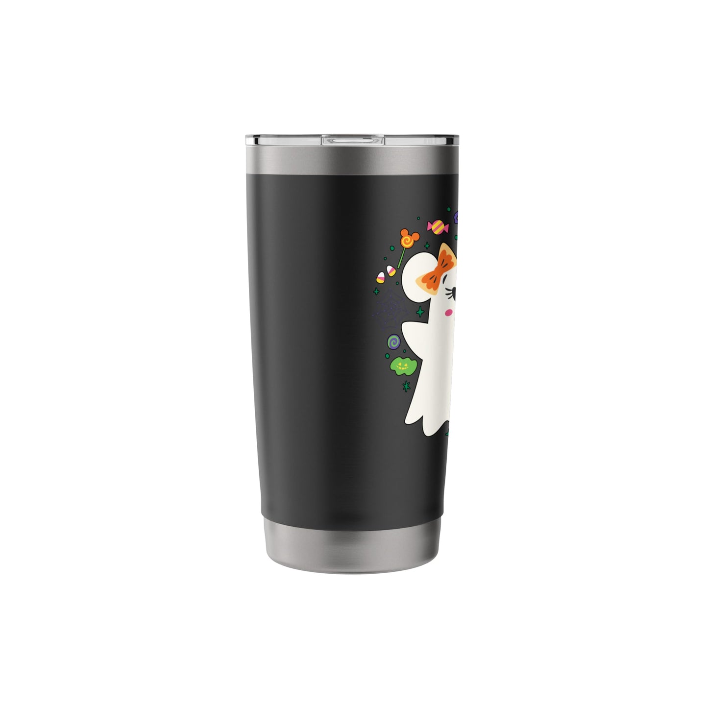 Disney Mickey and Minnie Cute Little Ghosts Halloween Heart Stainless Steel Insulated Tumbler