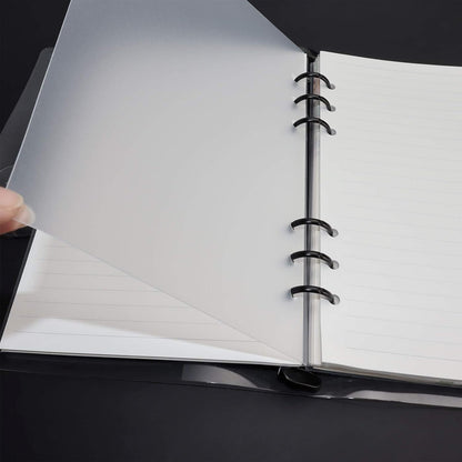 A5 Plastic Binder Dividers 6 Holes Durable Plastic Tab Dividers for 6-Ring Binders, Notebooks, Planners (Clear - 6 Tab & 1 Set)