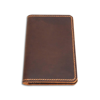 Handmade Leather Cover For 3.5"X5.5" Notebooks,Leather Journal Cover for Field Notes, Gift For Him (Brown)
