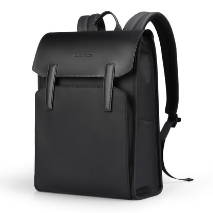 Muzee Leather Backpack for Men and Women, Minimalist Commuter Backpack Fits for 15.6 Inch Laptop, Slim Laptop Backpack with Magnetic Clasp
