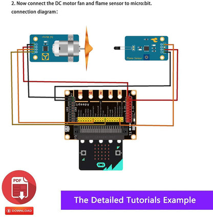 Adeept Sensor Starter Kit for BBC Micro:bit (V2 Included) | Programmable Starter Kit for Micro:bit with 35 Projects PDF Tutorial Book