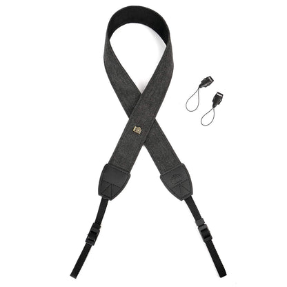 WANBY Camera Strap Black Canvas Neck Shoulder Strap with Quick Release Buckles for DSLR SLR