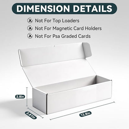 Trading Card Storage Box 10-Pack, 1000 Count Heavy Duty Corrugated Cardboard Box - Bulk Organizer for TCG, MTG,Sports & Collectible Cards, 12.8 INCH Horizontal