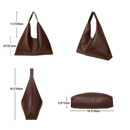 YLYYHH Leather Tote Bag, Oversized Hobo Bags, Large Tote Bag for Women Work, Vegan Leather Handbags Travel, Oversized Tote Handbag, Coffee