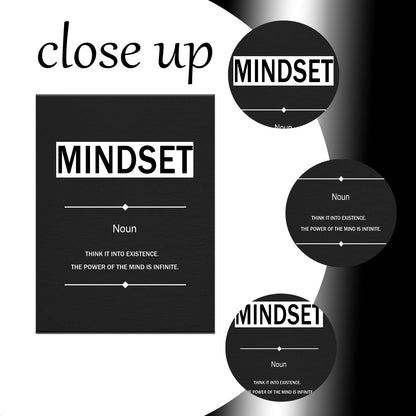 YSPCSUN Inspirational Wall Art for Office Decor Mindset Quotes Canvas Prints Framed Motivational Posters Positive Affirmations Artwork for Gym Men Bedroom Living Room 24x18 Inch