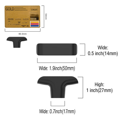 Amerdeco 10 Pack Matte Black Cabinet Knobs & Pulls, 2 Inch(50MM), Kitchen & Bathroom Cabinets