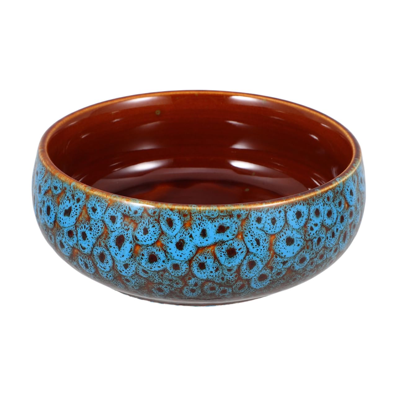 Gogogmee Ceramic Lotus Bowl Planter No Drainage Hydroponic Water Lily Pot for Indoor Aquatic Plants Succulents and Decorative Home Garden
