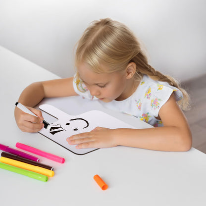 Cididu Set of 30 Dry Erase Answer Paddle, Small White Board Dry Erase Boards Classroom Pack, Handheld Lapboard Set with Erasers, Erase Paddle Boards for Students Teachers School Supplies