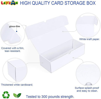 Trading Card Storage Boxes, 12 Pack 600 Count Cardboard Card Organizer for MTG, TCG & Sports Cards, Fits Sleeved Cards, Bulk Card Storage for Trading Card Collections, 10.4 INCH