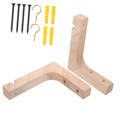SEWOART Wooden Plant Hanger Hooks 2pcs Wall Mount Heavy Duty Plant Brackets for Indoor Outdoor Hanging Planters Natural Wood Finish Supports